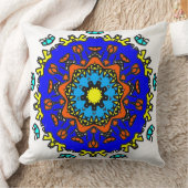 Azure Sun Mandala クッション (ブランケット)