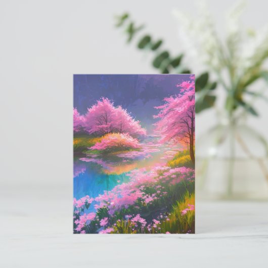 Azure SwampのEthereal美しい ポストカード (スタンド正面)