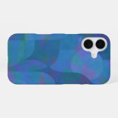 Azure Tides – 海洋抽象幾何学 iPhone 16ケース (裏面横)