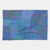 Azure Tides – 海洋抽象芸術ジオメトリ キッチンタオル (横)
