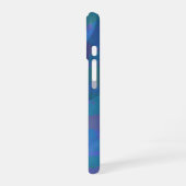 Azure Tides – 海洋抽象芸術ジオメトリ iPhone 16ケース (左側面)