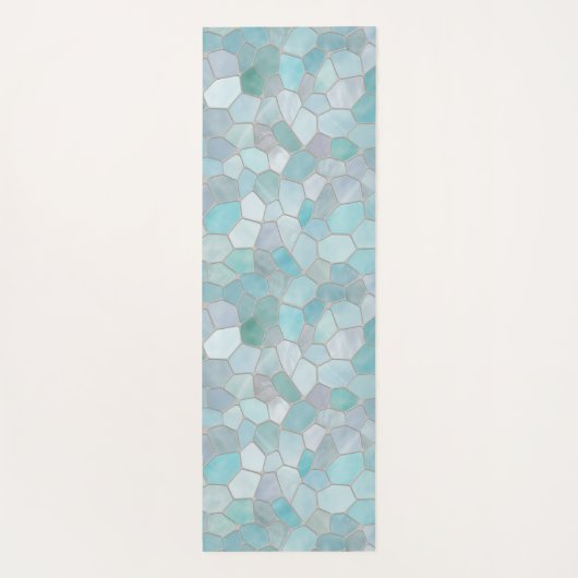 Azure Verdigris Mosaic ヨガマット (裏面)