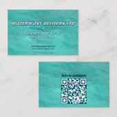 Azure water logistics services minimalist 名刺 (正面/裏面)