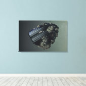 Azurite結晶、銅のマイナー鉱石、Tsumeb Mi キャンバスプリント (インサイチュ (ウッドフロア))