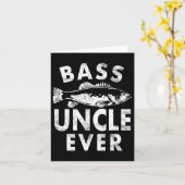 Bおじさんエバー魚釣りギフトおじさん父の日 カード (黄色い花)