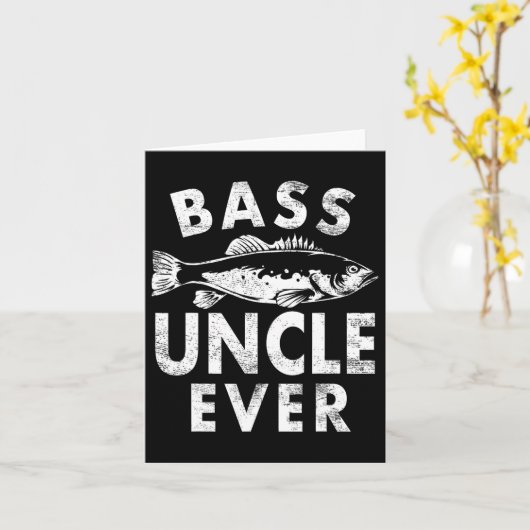 Bおじさんエバー魚釣りギフトおじさん父の日 カード (黄色い花)