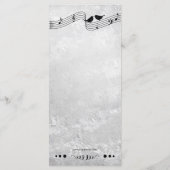 BおよびW音楽テーマ結婚のメニューカード メニュー (裏面)