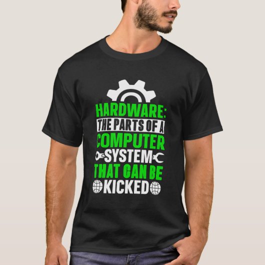Bできるコンピュータシステムの部分をハードウェア化する Tシャツ (正面)