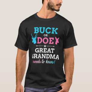 Bに一致する性別のBuckまたはDoe素晴らし祖母を明らかにする Tシャツ