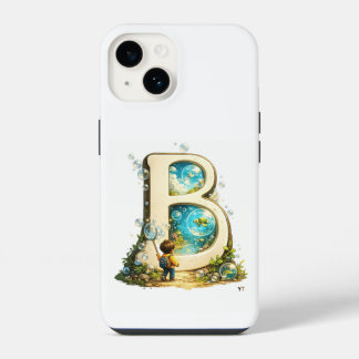 Bのイニシャル | 水彩アルファベットギフト iPhone 14ケース
