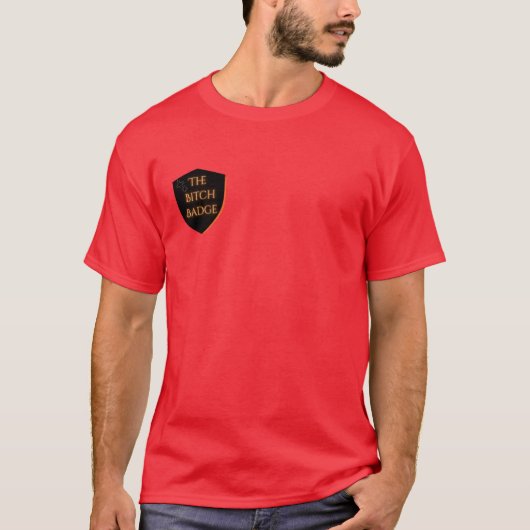 Bのバッジ Tシャツ (正面)