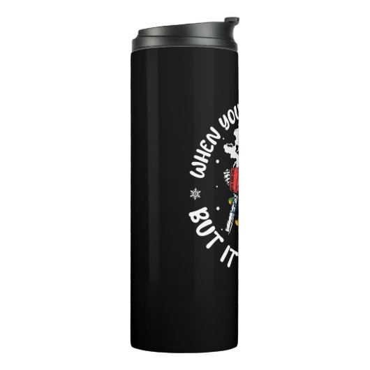 Bの中であなたは死んだときのクリスマススケルトンシャツ タンブラー (回転左)