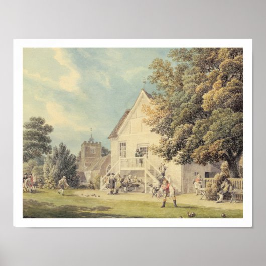 Bの外のボーリング・グリーンでのボウルのゲーム ポスター (正面)