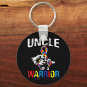 Bの戦士の自閉症意識Teeギフトの叔父 キーホルダー (正面)