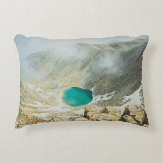 Bの最高峰の帆に描かれた油絵 アクセントクッション (正面)