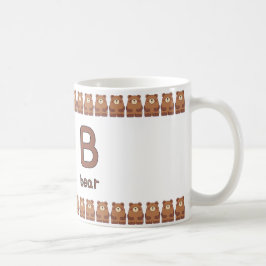 Bはくまのアルファベットカップデザイン コーヒーマグカップ