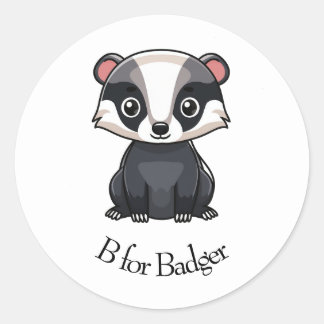 BはアナグマのB ラウンドシール