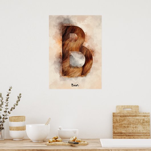 Bはクマだ ポスター (キッチン)