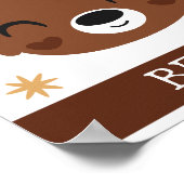 Bはクマのアルファベット、保育園、ベッドルーム、子供の壁アート ポスター (角)