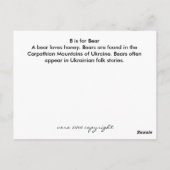 Bはベアの用意 ポストカード (裏面)