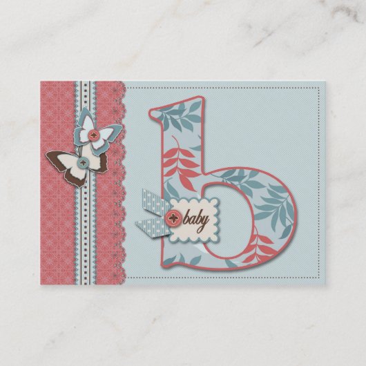 Bはベビーのメモカードのためです 名刺 (正面)