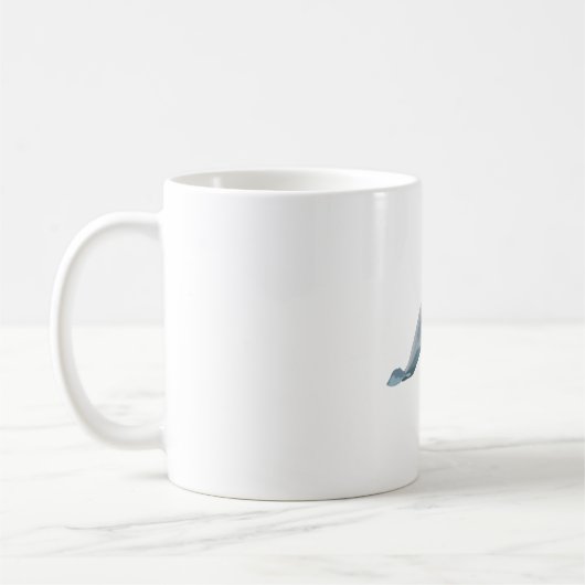 Bはベルーガ・クジラだ コーヒーマグカップ (左)