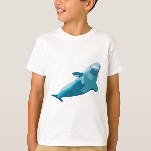 Bはベルーガ・クジラだ Tシャツ (正面)
