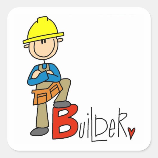 Bは建設業のB スクエアシール (正面)