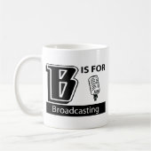 Bは放送のためです コーヒーマグカップ (左)