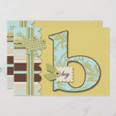 Bは男の子の招待状のためです 招待状 (正面/裏面)