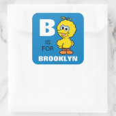 Bは|があなたの名前を加える大きい鳥のためです スクエアシール (バッグ)