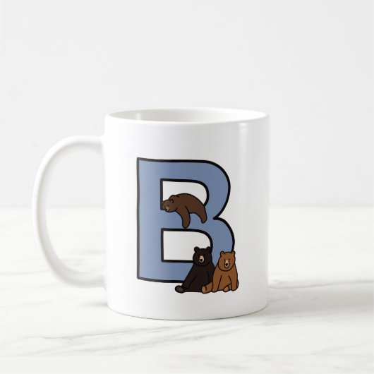 Bは…パーソナライズされたマグカップ コーヒーマグカップ (左)