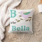 BはBellaのB、赤ちゃん女の子のスロー枕 クッション (ブランケット)