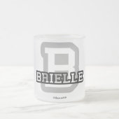 BはBrielleのためです フロストグラスマグカップ (中央)