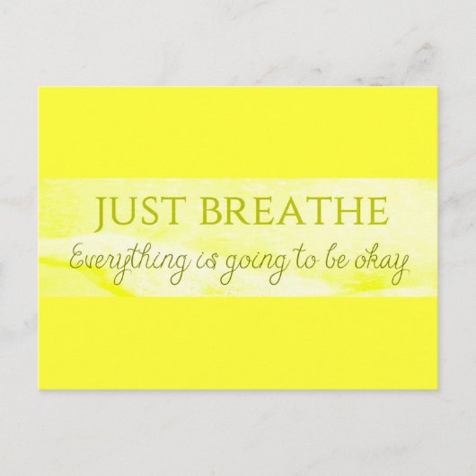 Bやる気を起こさせるに向かってただ呼吸する ポストカード (正面)