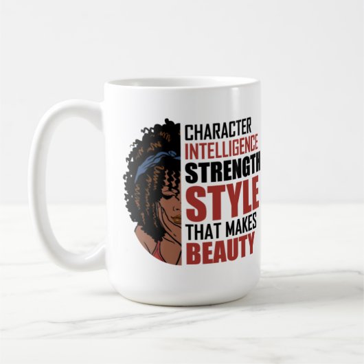 Bを作るキャラクターインテリジェンス強度スタイル コーヒーマグカップ (左)