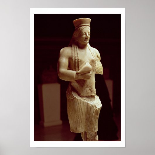 bを保持する若い女性アテネのコア姿 ポスター (正面)
