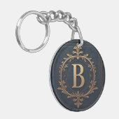 ⚜️ Bイニシャルギフト メンズ 🔑 キーホルダー (正面左)
