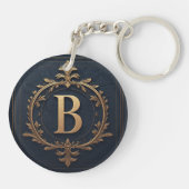 ⚜️ Bイニシャルギフト メンズ 🔑 キーホルダー (裏面)