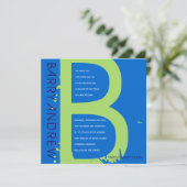 Bイニシャルコレクションバーバルミツワー招待状 招待状 (スタンド正面)