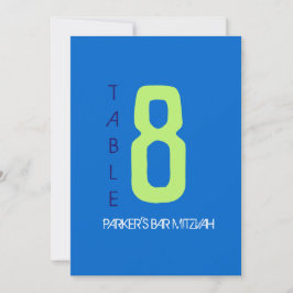 Bイニシャルバーバルミツワーテーブル座席カード 招待状