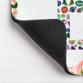 Bイニシャル宝石 マウスパッド (コーナー)