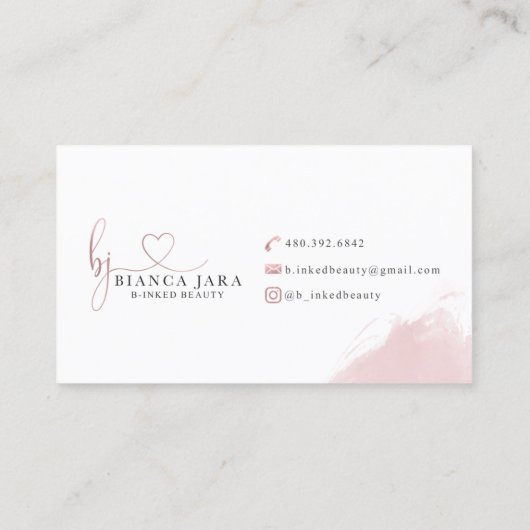 Bインカスタムク美しい用名刺 名刺 (裏面)