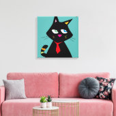 Bキャット キャンバスプリント (インサイチュ (リビング))