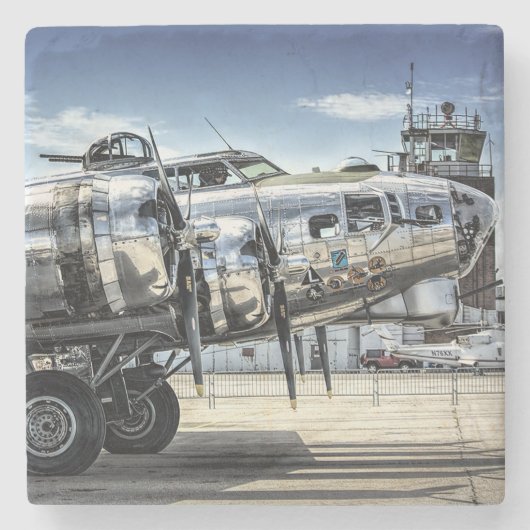 Bクラシック-17 Wwii爆撃機 ストーンコースター (正面)