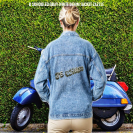 Bスクールド白髪 デニムジャケット