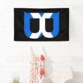 Bスコットランド国旗に上書きモノグラム(v) bnrt 横断幕 (インサイチュ)