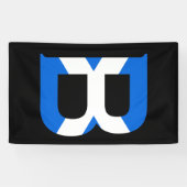 Bスコットランド国旗に上書きモノグラム(v) bnrt 横断幕 (横)