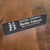 Bダイヤフェイクモンド机用ネームプレート デスクネームプレート (側面)