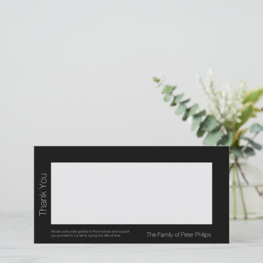 Bテンプレート悔やみや弔慰画像の追加ありお気に入りのと サンキューカード (スタンド正面)